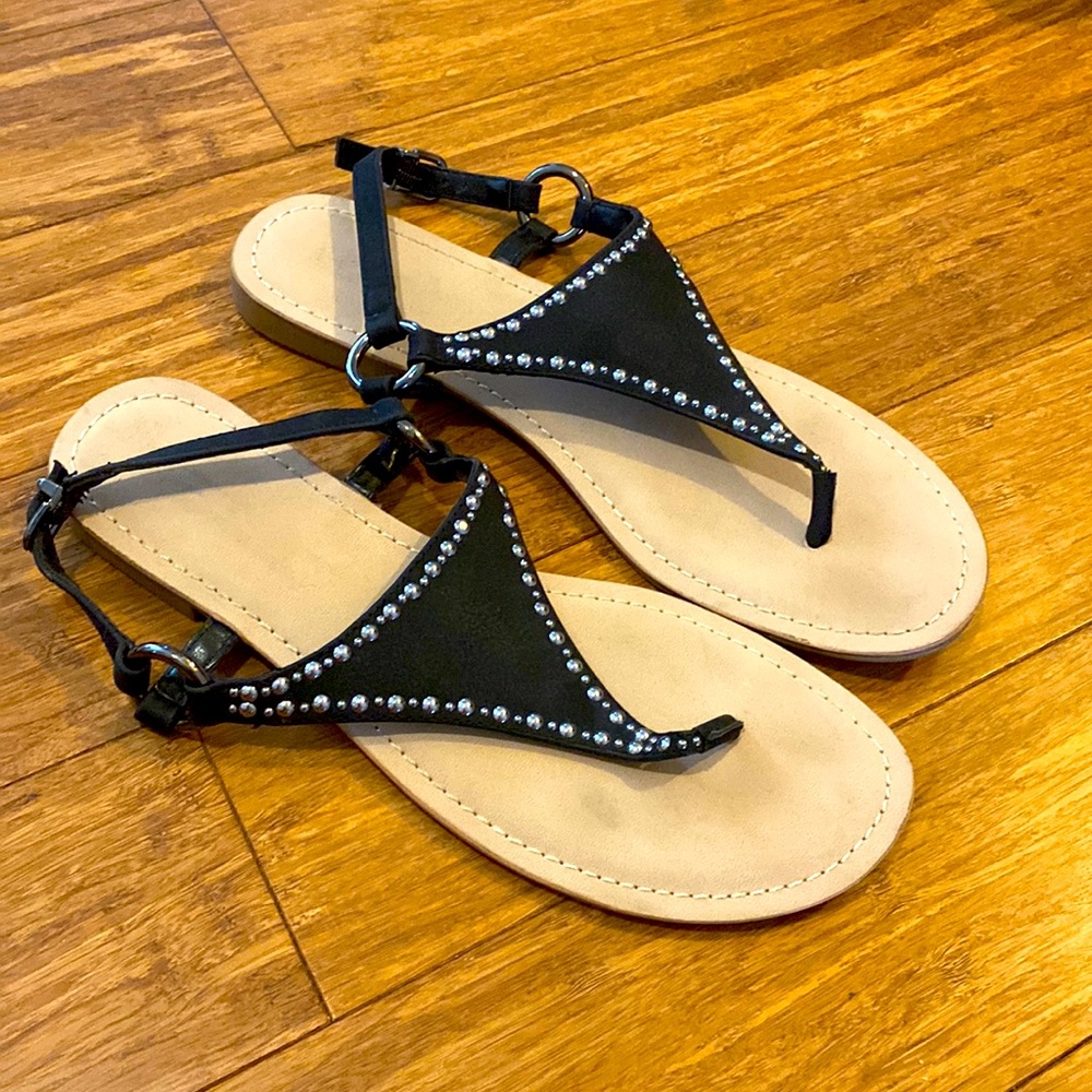 Size 9 Women’s Black Jeweled Sandals